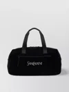Saint Laurent Textured Duffle Bag For Travel In Black