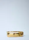 Saint Laurent Textured Metal Bangle In Gold