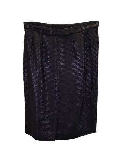 Pre-owned Saint Laurent Textured Skirt In Black