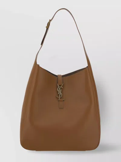 Saint Laurent The 5 To 7 Leather Shoulder Bag In Brown