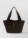 Saint Laurent The 5 To 7 Suede Bag In Brown