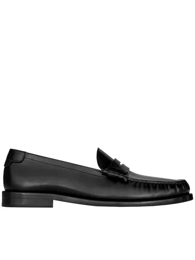 Saint Laurent Le Loafer Leather Loafers In Nero