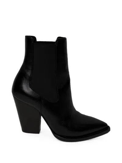 Pre-owned Saint Laurent Theo Chelsea Ankle Boots In Black