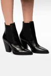 Saint Laurent Theo 95 Leather Chelsea Boots In Black