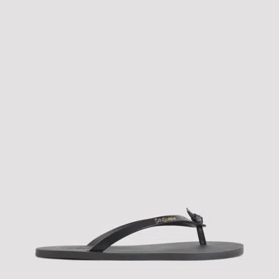 Saint Laurent Theurent Mini Slide Sandals In Black