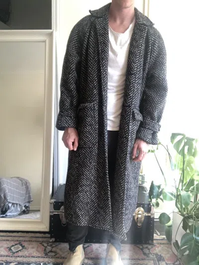 Pre-owned Saint Laurent Thiccest Long Wool Fiber Nicest Topcoat Ever In Gray