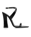 Saint Laurent Eva 110 Patent Sandal In Black