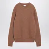 Saint Laurent Thick Knit Pullover In Brown