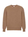 Saint Laurent Cozy Knit Pullover Crew Neck In Brown