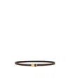 Saint Laurent Thin Anchor Belt In Python In Lava