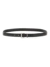 Saint Laurent Cassandre Belt With Silver-colored Buckle In Leather Man In Black