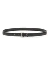 Saint Laurent Cassandre Belt With Silver-colored Buckle In Leather Man In Black
