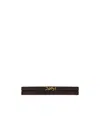Saint Laurent Thin Double Loop Bracelet In Black