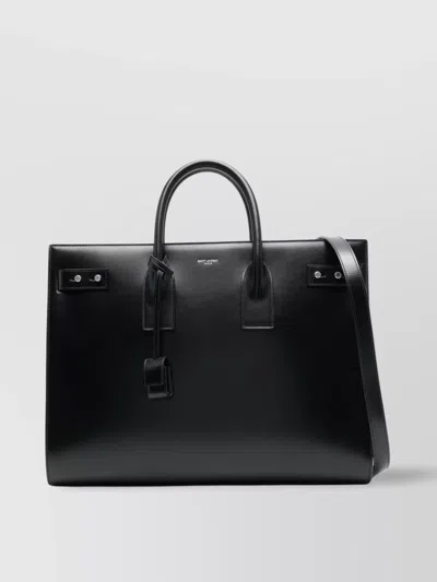 Saint Laurent Thin Leather Tote Bag In Black