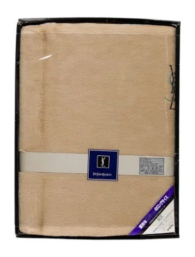 Pre-owned Saint Laurent Throw Blanket In Neutral