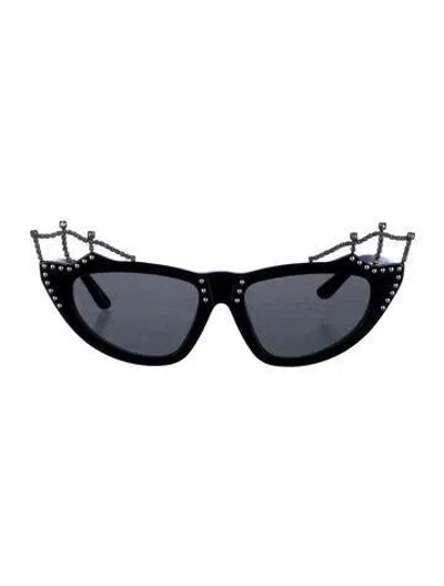 Pre-owned Saint Laurent Tiara Cat-eye Sunglasses In Black