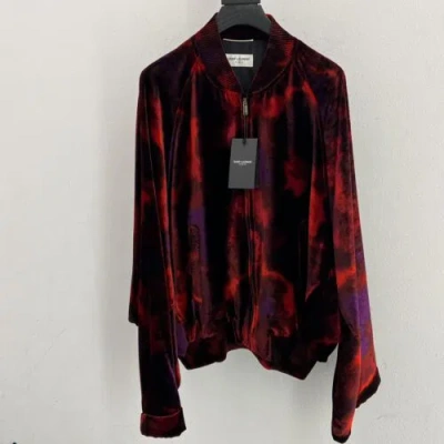 Pre-owned Saint Laurent Tie Dye Bomber In All Sizes In Black
