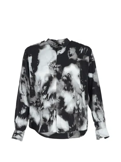Pre-owned Saint Laurent Tie-dye Button-down Shirt In Black