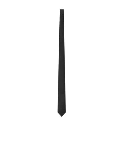 Saint Laurent Tie In Silk Satin In Black
