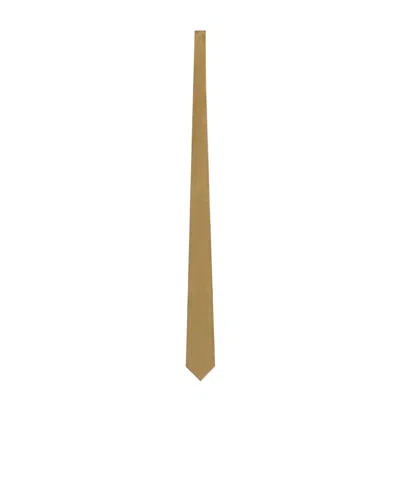 Saint Laurent Tie In Silk Satin In Brown