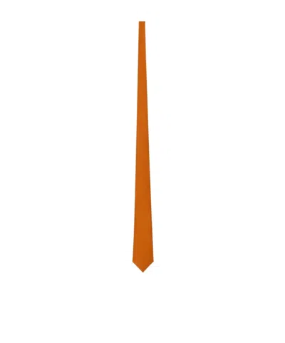 Saint Laurent Tie In Silk Satin In Orange