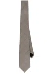 Saint Laurent Men's Prince Of Whales Silk Tie In Ivory & Dark Brown