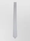 Saint Laurent Tie Regular Width Striped Pointed Tip In Gray