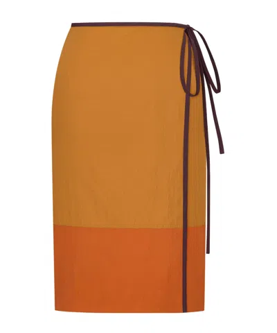 Saint Laurent Skirts Ocre Doree In Brown