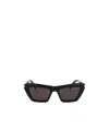 Saint Laurent Tinted-lenses Oversize-frame Sunglasses In Black