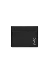 Saint Laurent Tiny Cassandre Card Case In Black