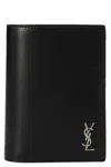 Saint Laurent 'tiny Cassandre' Card Holder In Black