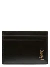 Saint Laurent Initials Side Logo Card Holder In Black