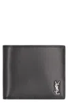 Saint Laurent Tiny Cassandre East/west Wallet In Black