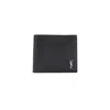 Saint Laurent Black Portafoglio Tiny Cassandre Wallet In Black