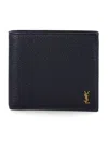 Saint Laurent Tiny Cassandre East/west Wallet In Blue