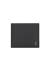 Saint Laurent Smooth Black Calfskin Bifold Wallet In Black