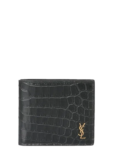SAINT LAURENT "TINY CASSANDRE EAST/WEST" WALLET SMALL
