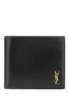 Saint Laurent Smooth Black Calfskin Bifold Wallet In Black