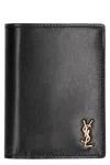 Saint Laurent Tiny Cassandre Leather Card Holder