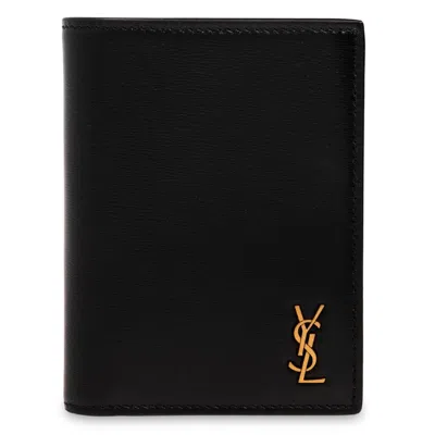 Saint Laurent Tiny Cassandre Single-fold Wallet