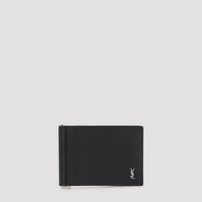Saint Laurent Tiny Cassandre Wallet In Black