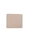 Saint Laurent Tiny Cassandre East/west Wallet In Grained Leather In Nude