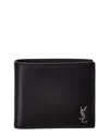 Saint Laurent Tiny Monogram Leather Bifold Wallet In Black