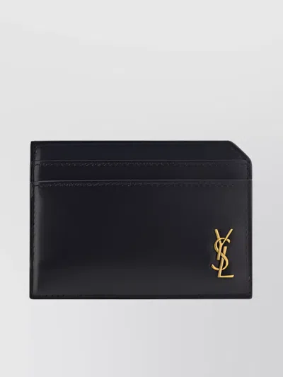 Saint Laurent Tiny Rectangular Palm King Wallet In Black