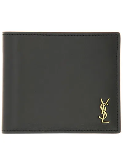 Saint Laurent Tiny Wallet "cassandras East/west" In Black