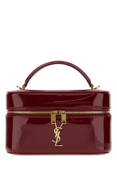 Saint Laurent Tiziano Leather Gaby Handbag With Golden Hardware 18 Cm X 11 Cm X 6.5 Cm In Red