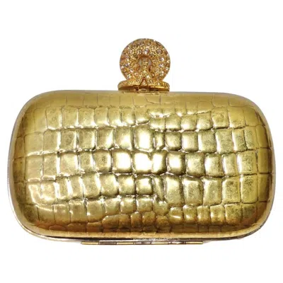 Pre-owned Saint Laurent Tom Ford For Yves  Gold Clutch In Brown