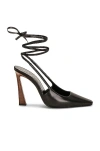 Saint Laurent Tom Lace Up Pump In Nero