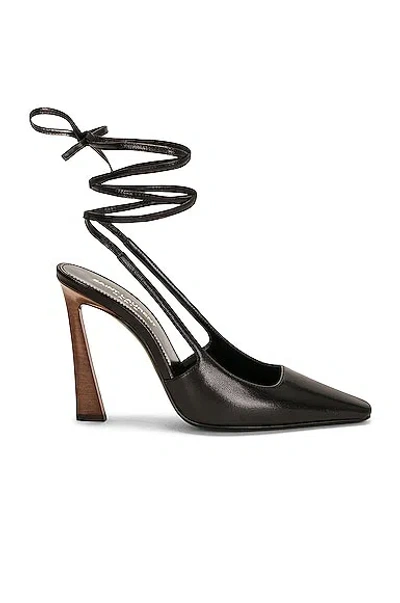 Saint Laurent Tom Lace Up Pump In Nero