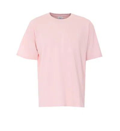 Saint Laurent Tonal Cassandre Embroidered Crewneck T-shirt In Multi